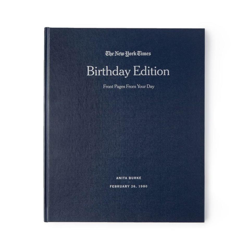 <p><a href="https://go.redirectingat.com?id=74968X1596630&url=https%3A%2F%2Fwww.uncommongoods.com%2Fproduct%2Fnew-york-times-custom-birthday-book&sref=https%3A%2F%2Fwww.elle.com%2Ffashion%2Fshopping%2Fg43741738%2Fgifts-for-new-dad%2F" rel="nofollow noopener" target="_blank" data-ylk="slk:Shop Now;elm:context_link;itc:0;sec:content-canvas" class="link ">Shop Now</a></p><p>New York Times Custom Birthday Book</p><p>$99.95</p><p>uncommongoods.com</p>