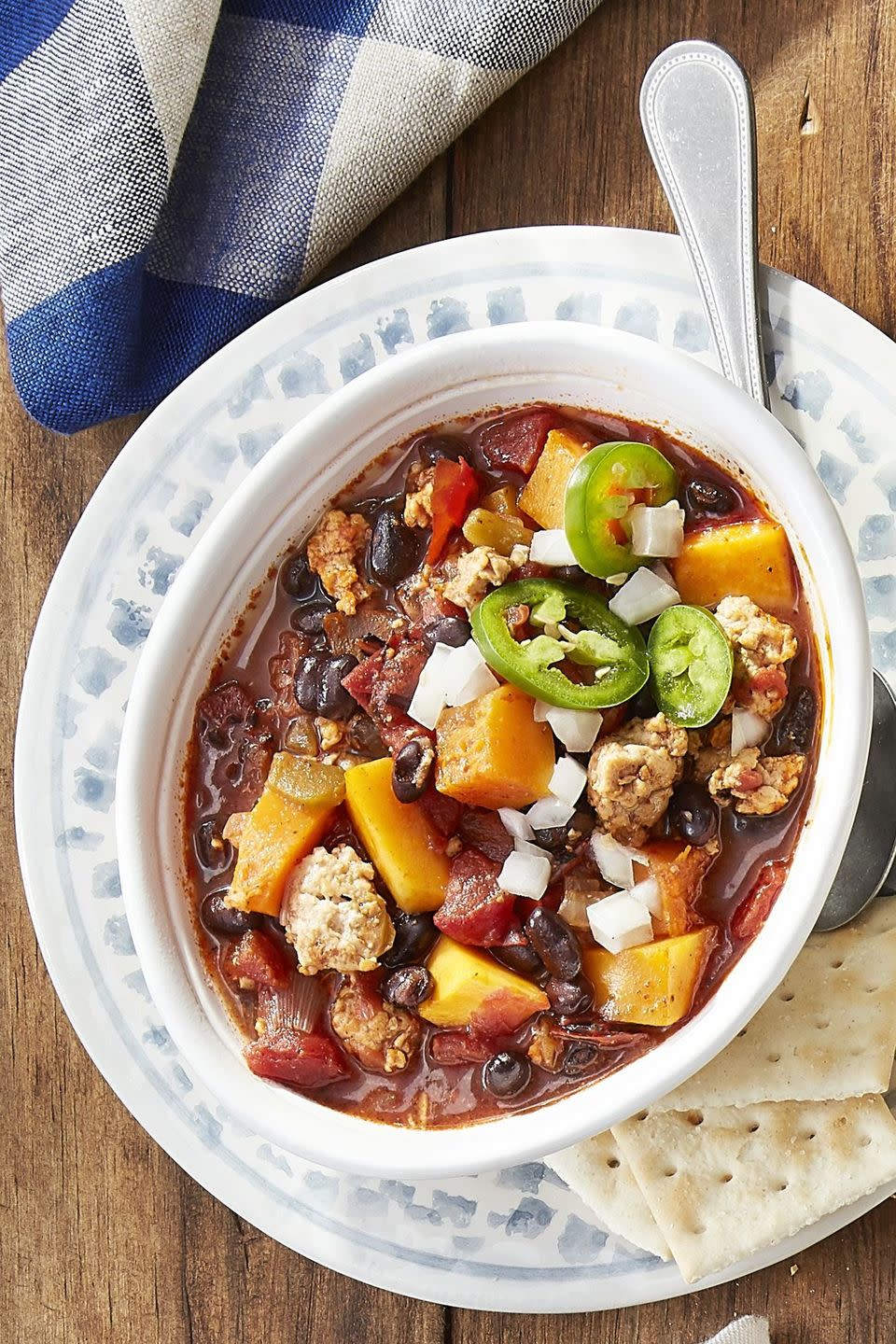 37) Butternut Squash and Chicken Chili