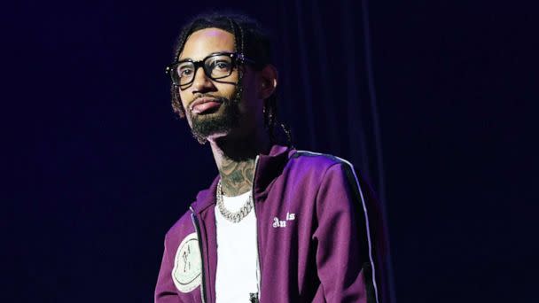 PHOTO: PnB Rock performs onstage in Los Angeles, June 22, 2019. (Michael Kovac/Getty Images, FILE)