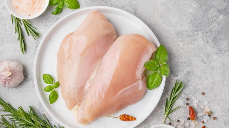 Raw chicken breast