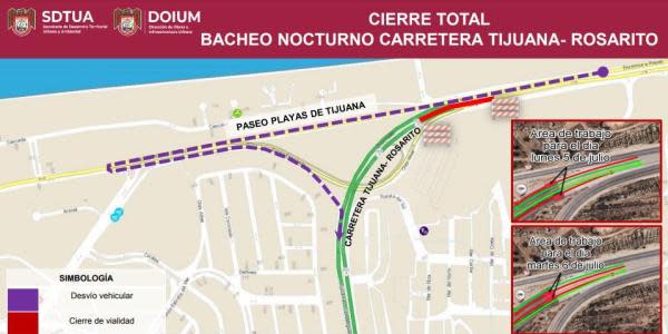 Anuncian cierre total de vialidad a caseta de cuota Tijuana-Rosarito