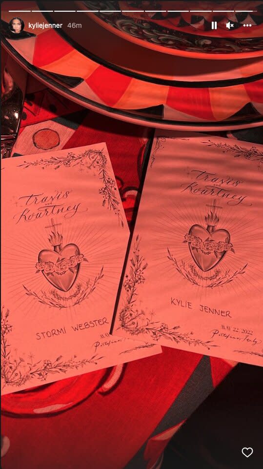 Kylie Jenner Shares a Glimpse at the Food Stations at Kourtney Kardashian, Travis Barker's Wedding. https://www.instagram.com/kyliejenner/.