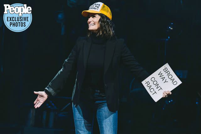 <p>Michaelah Reynolds for GUTENBERG! THE MUSICAL!</p> Idina Menzel at 'Gutenberg! The Musical'