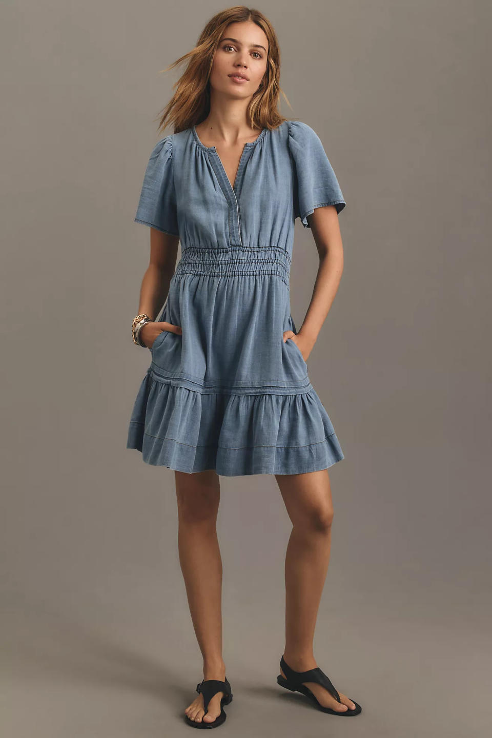 The Somerset Mini Denim Dress (Photo via Anthropologie)