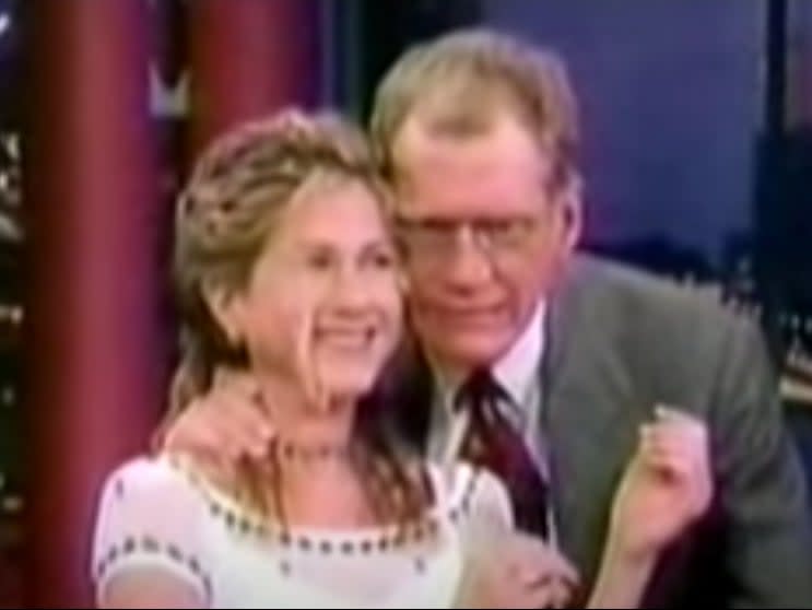 Jennifer Aniston on Late Night with David Letterman in 1998 (YouTube)