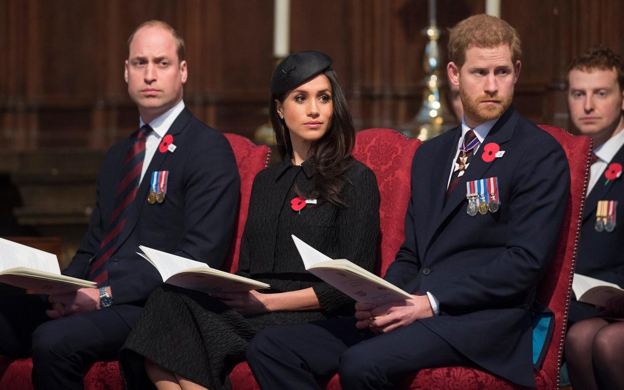 The Prince of Wales and the Sussexes attend a memorial service