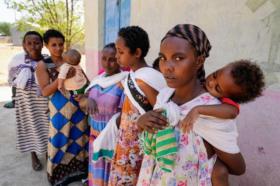 <p>Survivors displaced by conflict in Ethiopia, following a series of attack in towns in Tigray</p> (Getty Images)