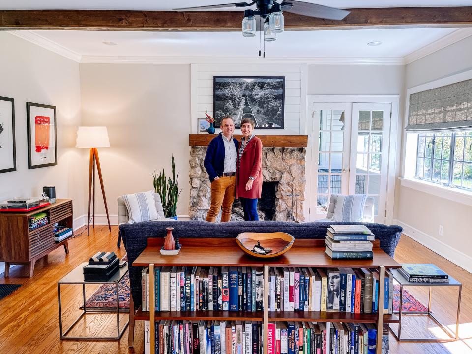 Aaron and Angela Greenwald fell in love with the light and airy feel of their Fountain City home, as well as the mirrored stone fireplaces and hardwood floors.