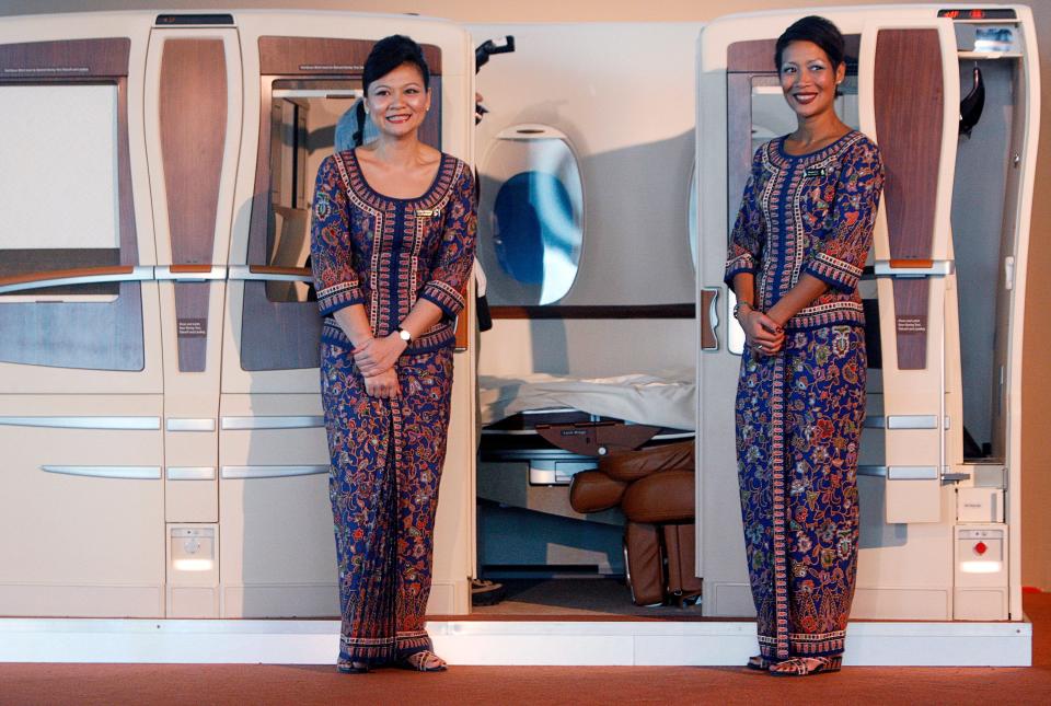 A first-class suite on a Singapore Airlines Airbus A380.