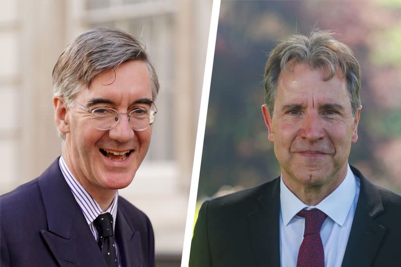 Jacob Rees Mogg, left, and Dan Norris