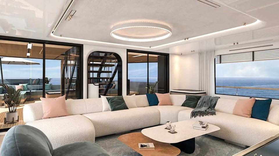 There won’t be any wild colors or custom art on the yacht. Just a conservative palette and conventional decor. - Credit: Courtesy Floating Life