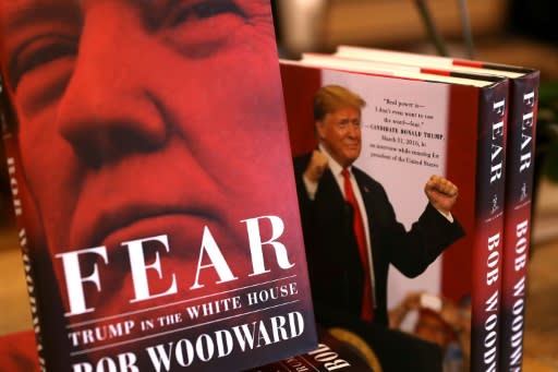 Bob Woodward's tell-all book of the Trump White House, "Fear", soared to the top of Amazon's best-sellers list on release Monday