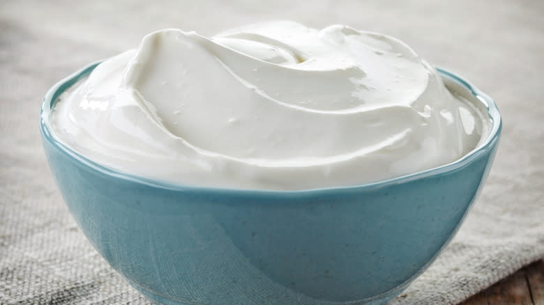 Bowl of sour cream