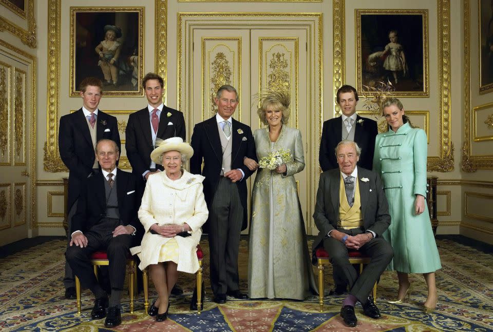 Laura is pictured here with her brother, Tom Parker Bowls, at Camilla and Charles' wedding in 2004. Photo: Getty Images