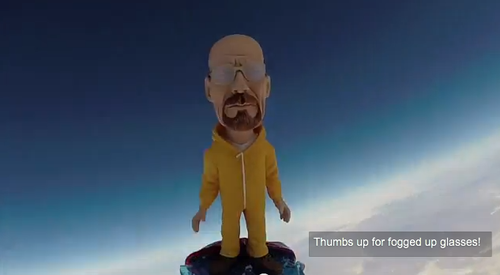 Walter White bobblehead in space