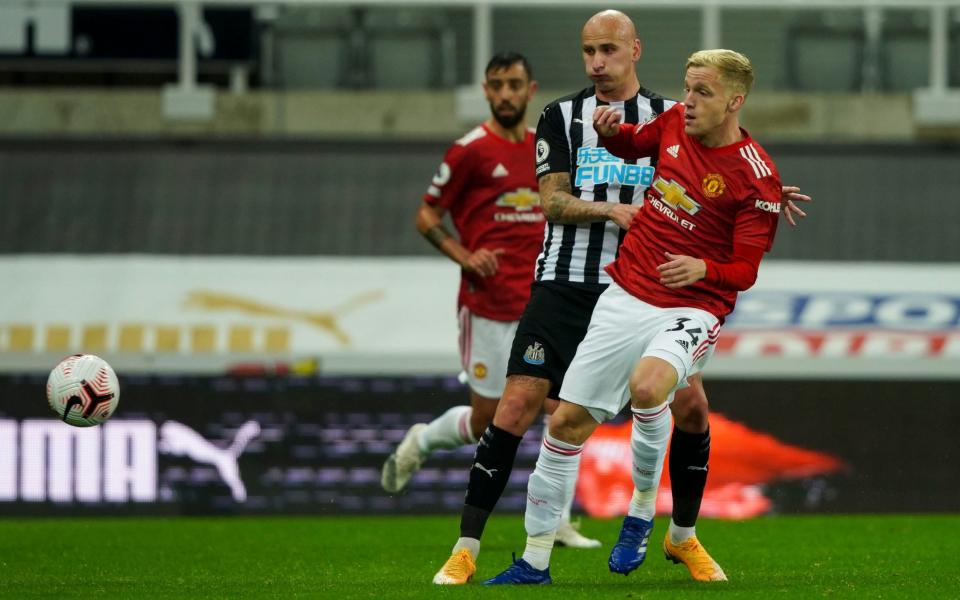 Van de Beek looked full of vest and ideas when he was allowed on the pitch during Manchester United's 4-1 win at Newcastle