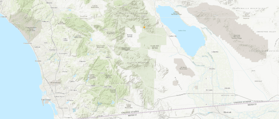 Earthquake felt throughout San Diego County on Saturday, June 8, 2024 (Photo: USGS)