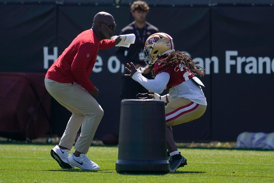 Anthony Lynn is an assistant head coach/running backs with the 49ers. He was the head coach of the Los Angeles Chargers for four seasons.