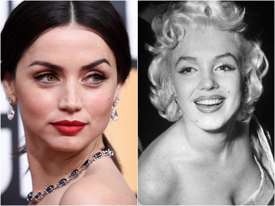 Ana de Armas and Marilyn Monroe (Rex)