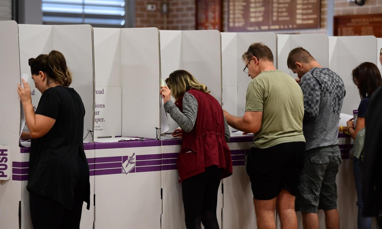 <span>The 2024 NSW local council elections are on Saturday the 14th – and yes, it is compulsory for all Australian citizens over the age of 18 to enrol and vote in local government elections. Find out where, when and how to vote today.</span><span>Photograph: Bianca de Marchi/AAP</span>