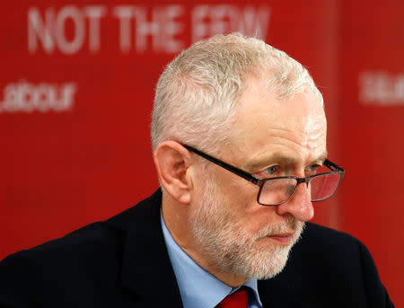 FILE PHOTO: The leader of Britain's Labour Party Jeremy Corbyn attends a housing policy event in London, April 19, 2018. REUTERS/Henry Nicholls