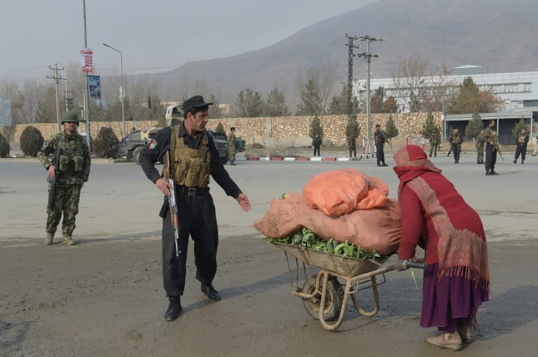 Security forces have blocked off roads around the site