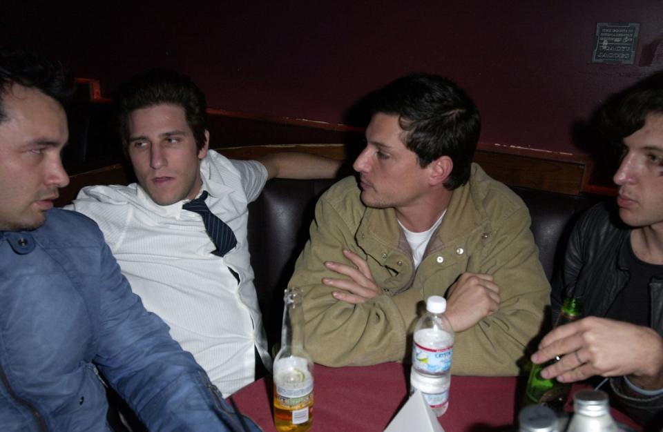 <p>Brendan Williams and Simon Rex during Play Station 2 presents "The Streets" at The Viper Room in West Hollywood, California on March 12, 2003.</p>