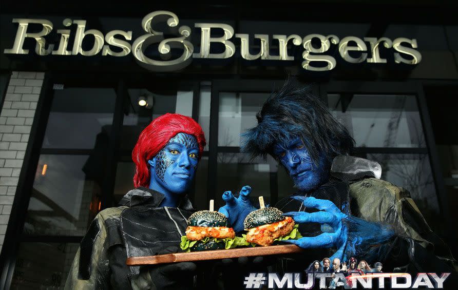 To celebrate Mutant Day and the release of X-Men: Apocalypse on Blu-ray, 20th Century Fox Home Entertainment have teamed up with Ribs & Burgers to create the ultimate Mutant Burger. Source: Supplied.