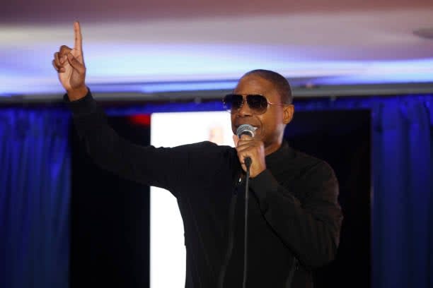 Doug E. Fresh speaks at the “Dionne Warwick Gala for Bowie State University” on March 31, 2023, at Cafe Milan in Washington, D.C. (Photo by Tasos Katopodis/Getty Images for Bowie State University)