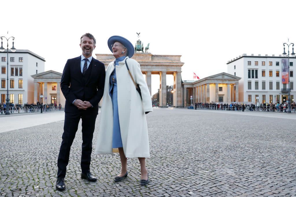 queen margrethe of denmark and crown prince frederik visit germany day 1