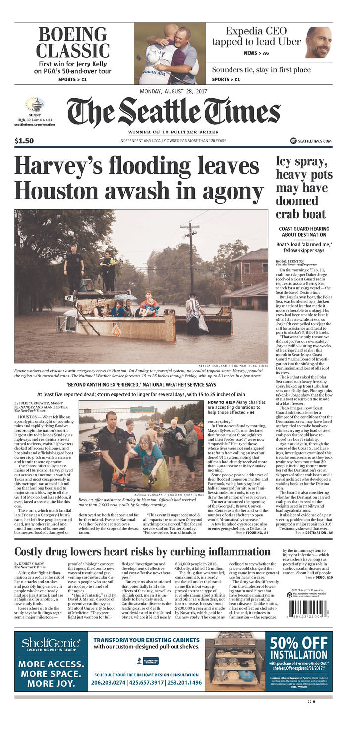 Harvey’s flooding leaves Houston awash in agony