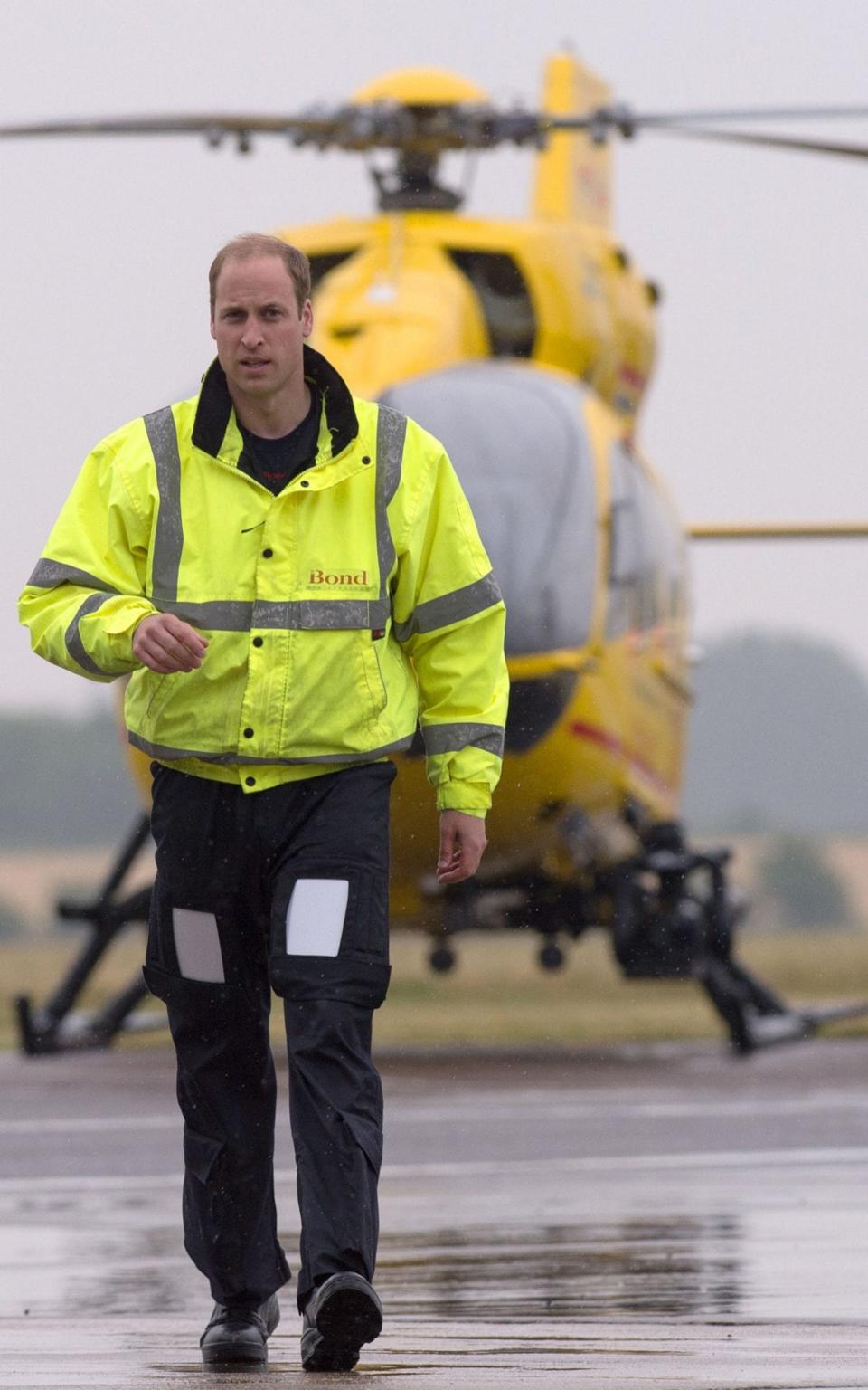 Prince William's time as an air ambulance pilot has influenced his work on mental health issues - Credit: Stefan Rousseau/PA