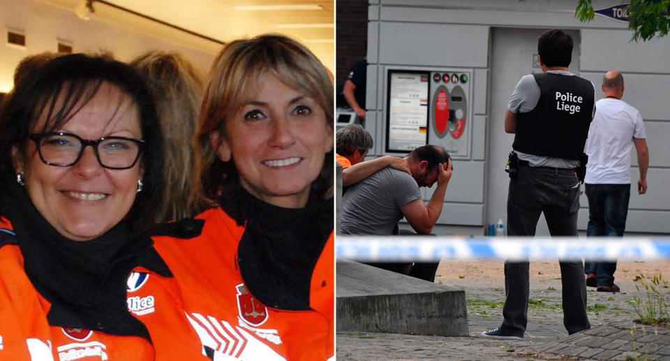 Police officers Soraya Belkacemi, left, and Lucile Garcia, right, were killed in a suspected terror attack (Pictures: AP)