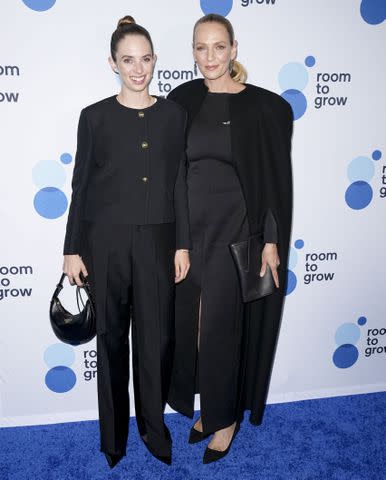 <p>John Nacion/Variety via Getty</p> Maya Hawke and Uma Thurman on Oct. 25, 2023