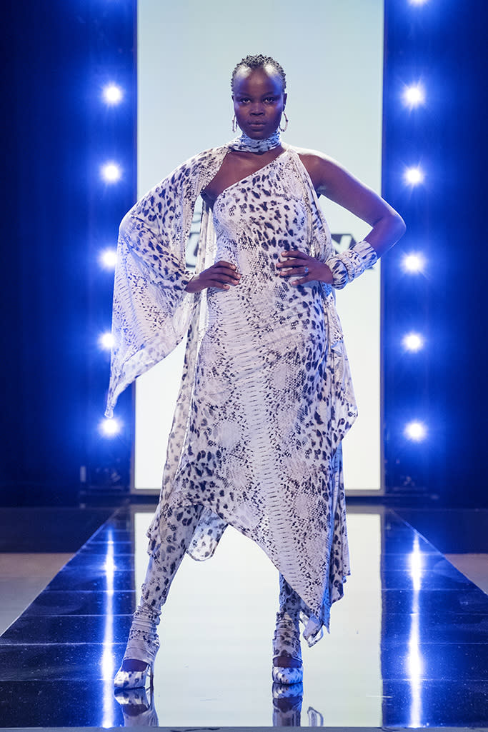 PROJECT RUNWAY -- Episode 1703 -- Pictured: Designed by Sonia Kasparian -- (Photo by: Karolina Wojtasik/Bravo)