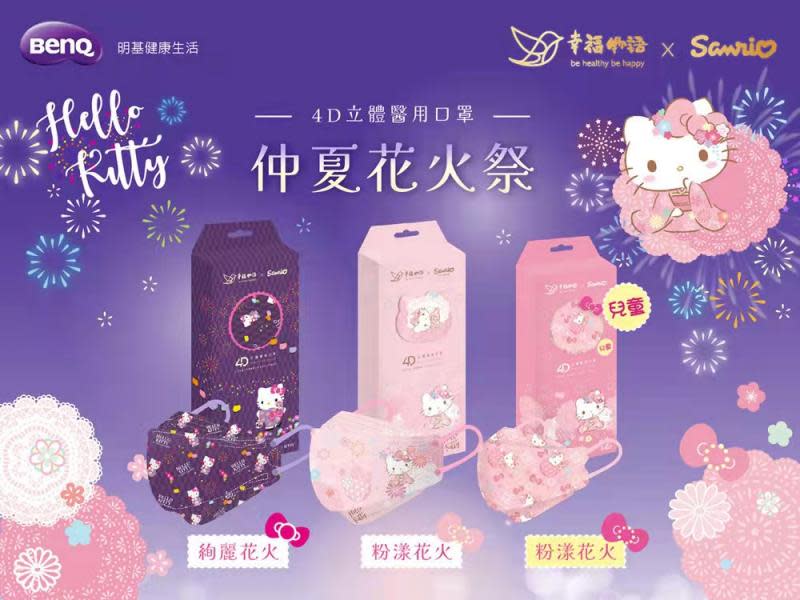 Hello Kitty夢幻聯名x明基幸福物語　推出4D立體醫療口罩