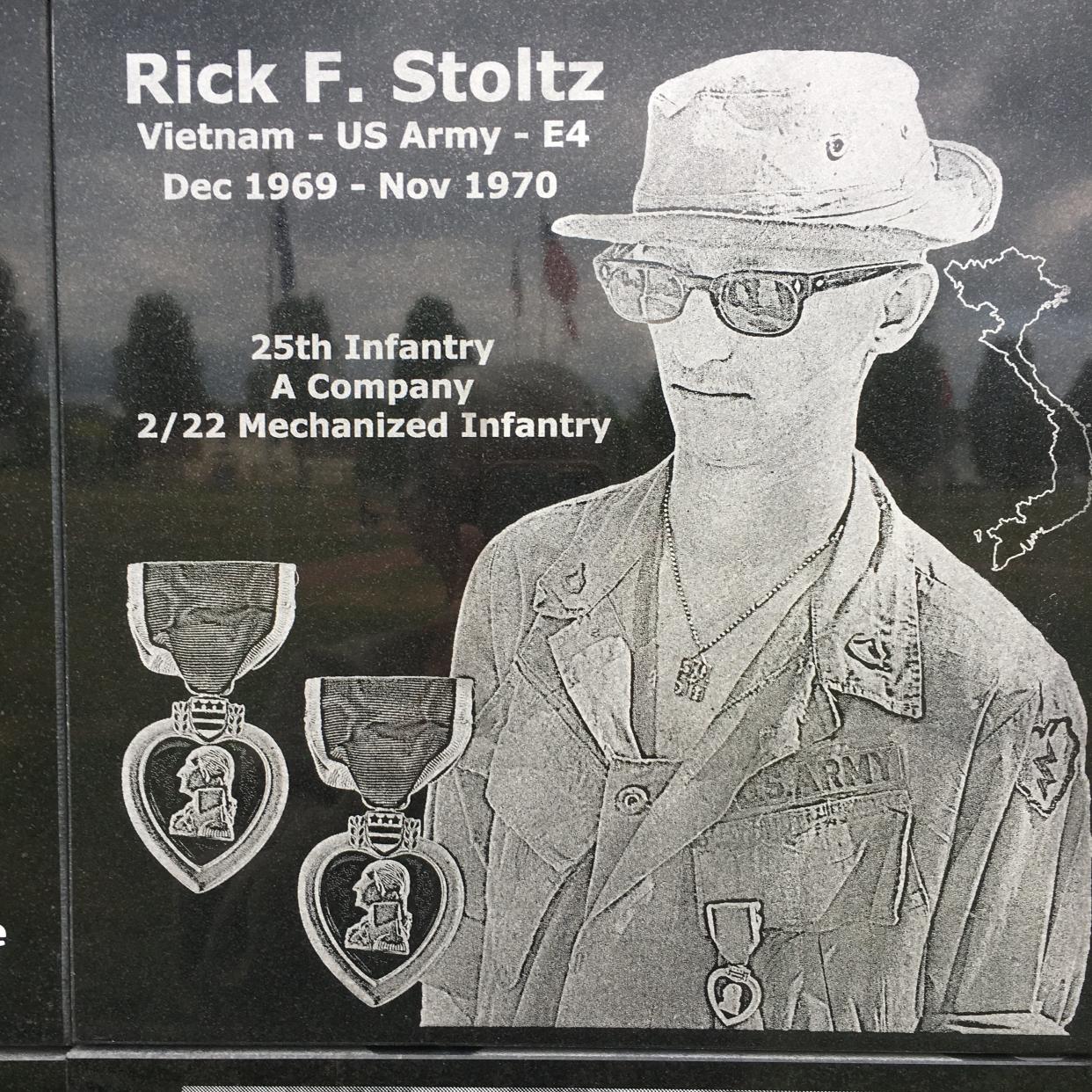 Ohio Veterans' Memorial Park will honor longtime park volunteer and board member, the late Richard "Rick" F. Stoltz.