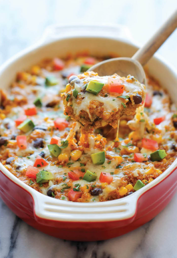 <p><a href="https://damndelicious.net/2014/07/07/quinoa-enchilada-casserole/" rel="nofollow noopener" target="_blank" data-ylk="slk:Damn Delicious;elm:context_link;itc:0;sec:content-canvas" class="link ">Damn Delicious</a></p>