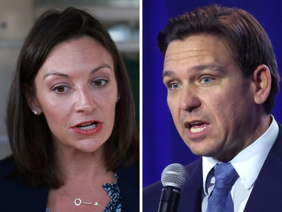 Nikki Fried and Ron DeSantis