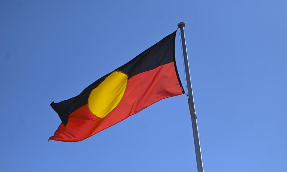 An Australian Aboriginal flag.