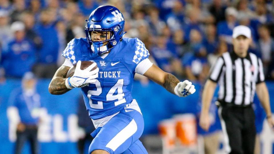 Kentucky running back Chris Rodriguez ran for 904 yards and six TDs in eight games last season.