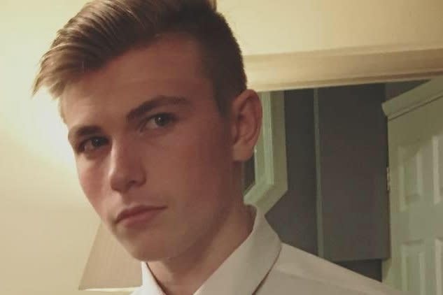 Victim: Jay Sewell, 18, was stabbed to death in Alwold Crescent in Lee on Tuesday: PA