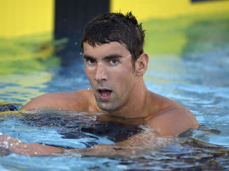 El nadador olímpico Michael Phelps practica en la ciudad de Irvine, California. REUTERS/Kirby Lee-USA TODAY Sports/Files