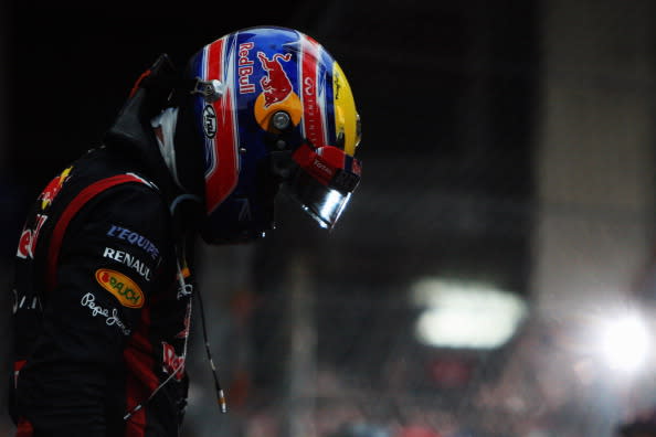 Mark Webber of Australia and Red Bull Racing celebrates winning the Monaco Formula One Grand Prix at the Circuit de Monaco on May 27, 2012 in Monte Carlo, Monaco. (Photo by Ker Robertson/Getty Images)