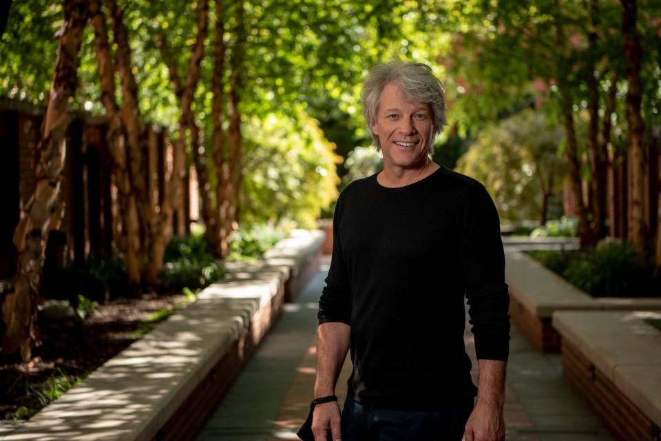 Sept. 23, 2020; New York City, NY; Bon Jovi's 15th album, "Bon Jovi: 2020," is out Oct. 2. Jon Bon Jovi poses for portraits on Sept. 23, 2020 in New York City, NY.  Mandatory Credit: Anne-Marie Caruso-USA TODAY NETWORK ORIG FILE ID:  20200923_cjm_usa_222.JPG