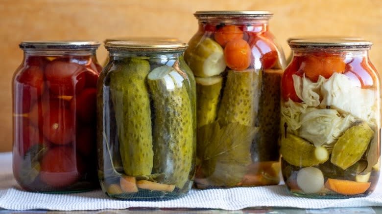 Assortment of pickled vegetables 