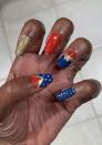 <p>Wonder woman to the rescue! You don't have to be a professional nail artist to get this <a href="https://www.instagram.com/p/CCMTb6esZ1Z/" rel="nofollow noopener" target="_blank" data-ylk="slk:superhero inspired look by Arselia;elm:context_link;itc:0;sec:content-canvas" class="link ">superhero inspired look by Arselia</a>. Press on nails will give you a similar yet equally empowering manicure in a jiffy.</p><p><a class="link " href="https://www.amazon.com/Kiss-imPRESS-Press-Manacure-Nails/dp/B097NS684H/ref=asc_df_B097NS684H?tag=syn-yahoo-20&ascsubtag=%5Bartid%7C10072.g.33239588%5Bsrc%7Cyahoo-us" rel="nofollow noopener" target="_blank" data-ylk="slk:SHOP PRESS-ON NAILS;elm:context_link;itc:0;sec:content-canvas">SHOP PRESS-ON NAILS</a></p>