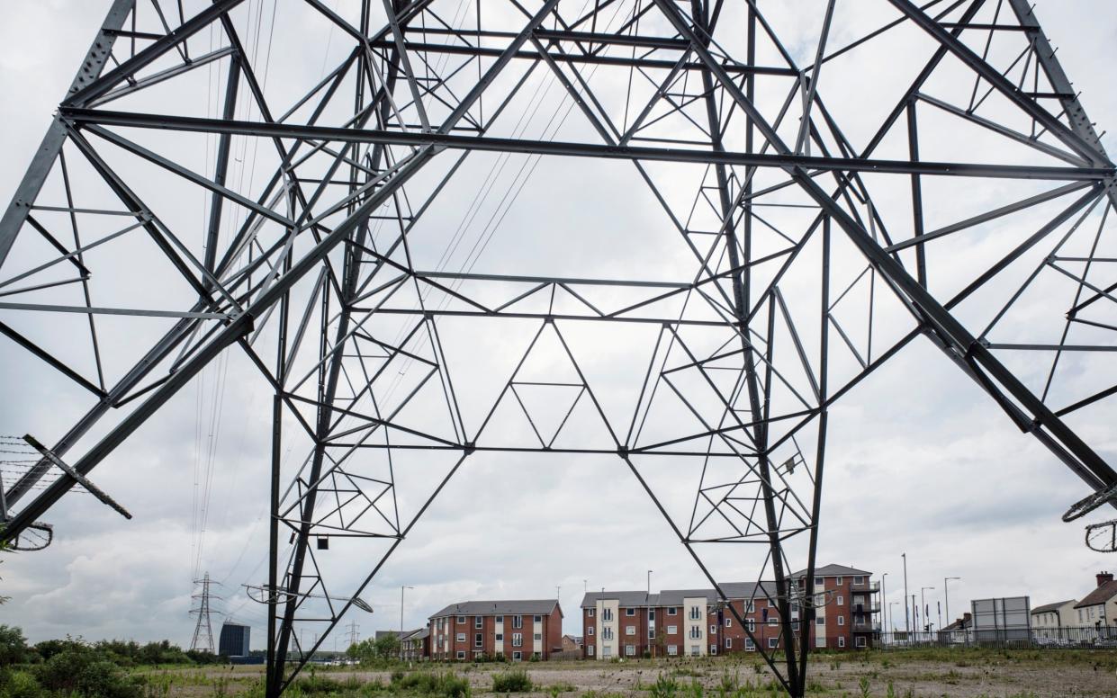 pylons near homes