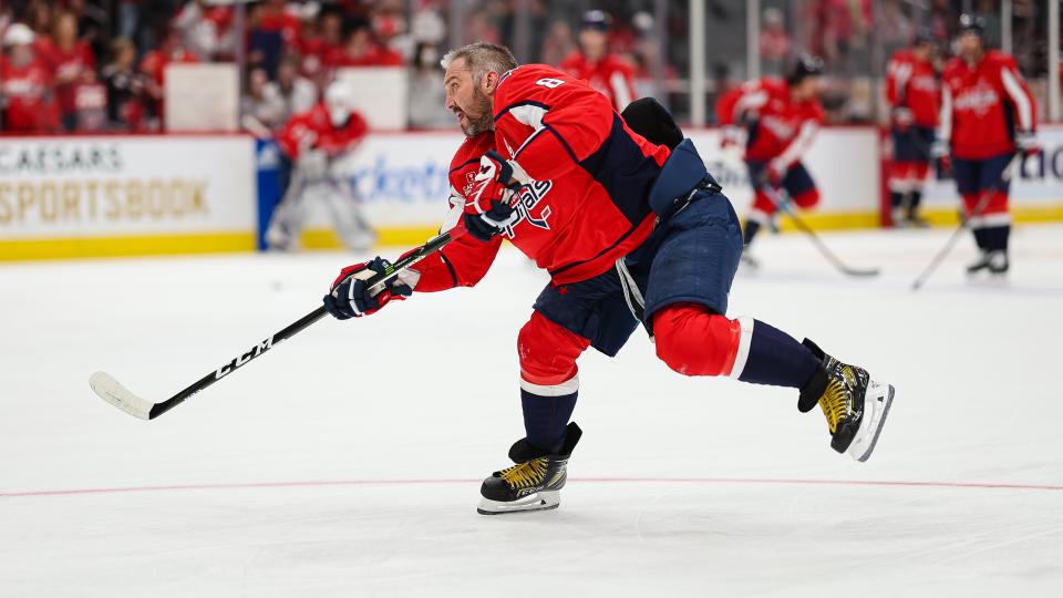 Alex Ovechkin is leading a rapidly aging Washington Capitals roster. (Scott Taetsch/Getty Images)