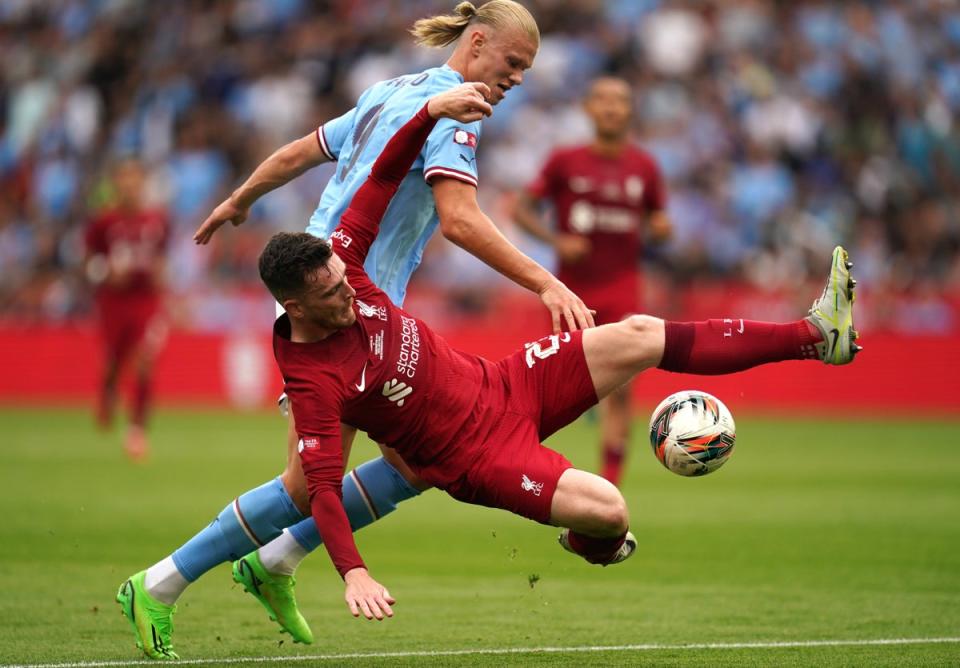 Jurgen Klopp said Darwin Nunez is under no pressure to match Manchester City’s Erling Haaland goal-for-goal (Nick Potts/PA) (PA Wire)